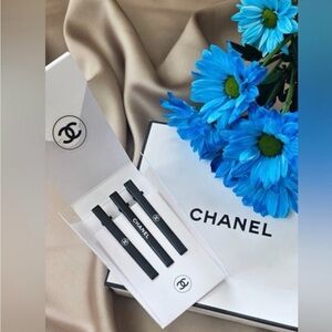 NEW Chanel Hair Clip Black Hairpin Black Trio Set